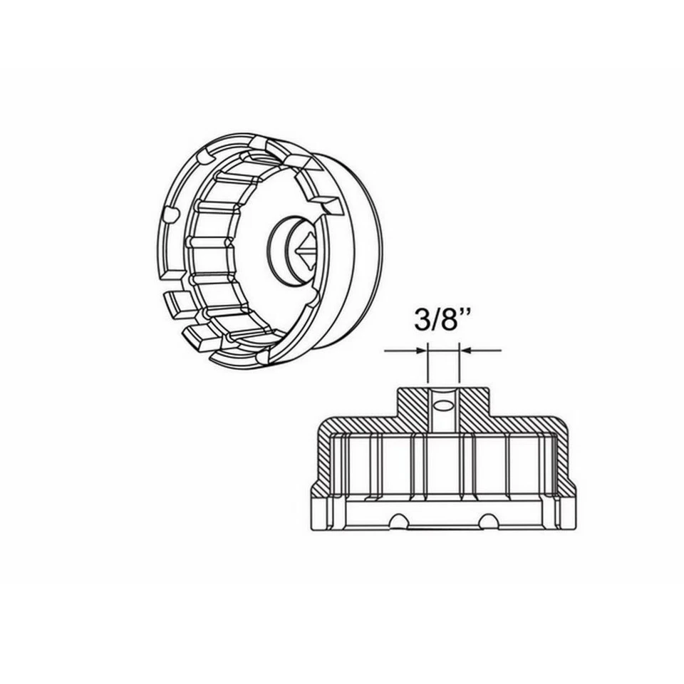 Chave de filtro de óleo BLK alumínio para Toyota Prius Corolla Camry Auris Avalon ZS01 - Imagem 3 de 4