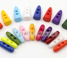 10X COLORED RESIN TOGGLE BUTTONS 38MM 41MM FOR DUFFLE COAT SEWING KNITTING CRAFT