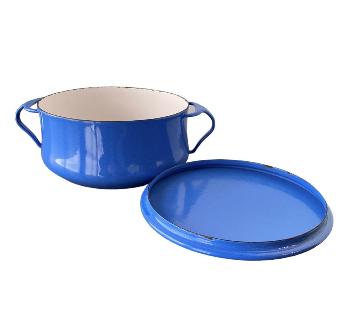 Vintage 2 QT Dansk Kobenstyle Blue Enamel Cookware Pot Casserole