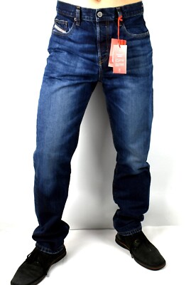 Diesel $350 Men's D-Viker Mid Waist Regular Straight Fit Jeans