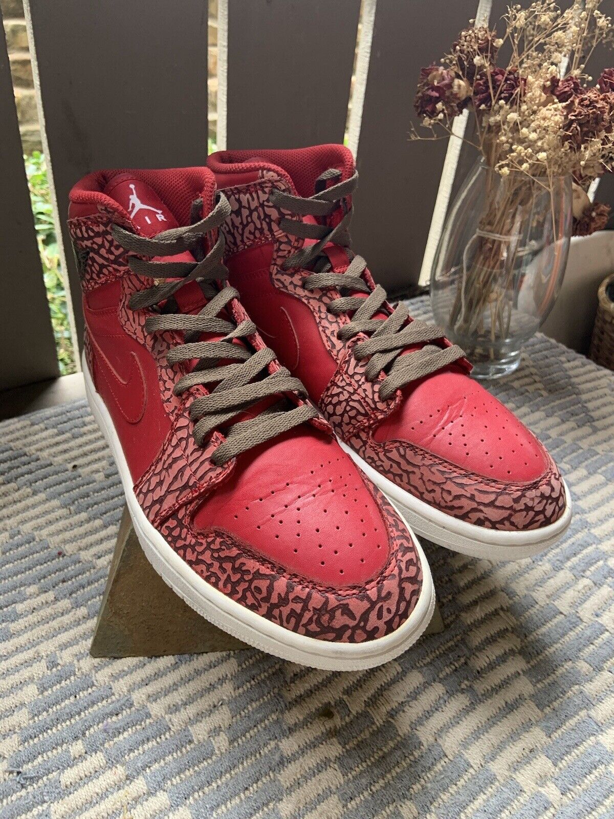 jordan 1 retro red elephant print