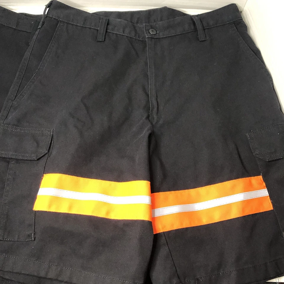 2 X Pantalones Cortos de Trabajo Cintas Cargo Para Hombre 34 Negro Comfort Flex 370-35 Reflectante Foto 4 de 4