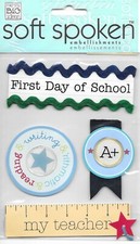 MAMBI Soft Spoken First Day of School Embellishments Teacher Children Kids Class