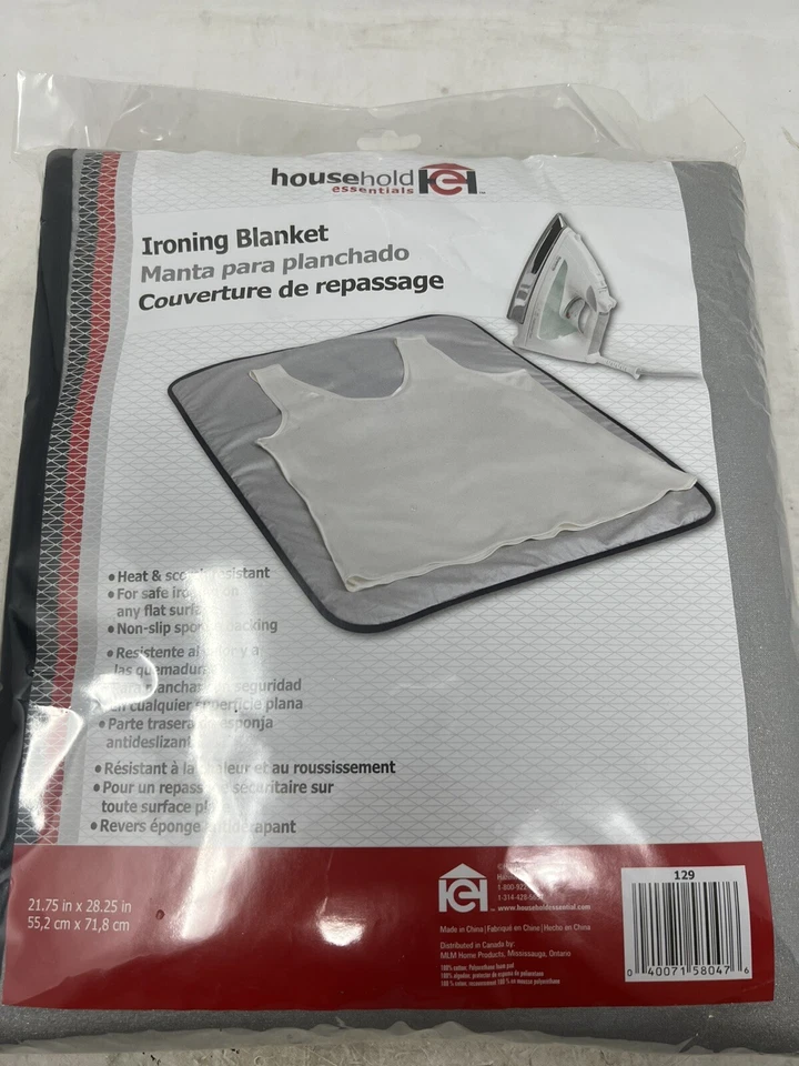 Household Essentials 129 Ironing Blanket 21.75" W X 28.3" L Cotton Gray Gray - Image 2 of 4