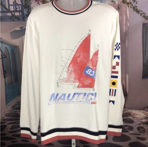 NWT Nautica Artist Series Sailing Graphic Sweatshirt - Picture 2 of 9