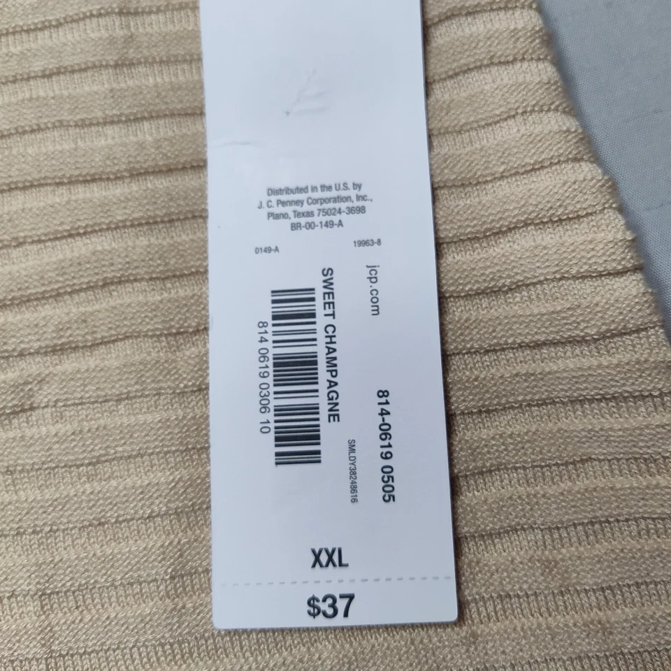 LIZ CLAIBORNE Women Size 2XL Champagne Sleeveless Pullover Sweater Vest NEW - Image 4 of 4