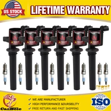 6Pack Ignition Coils & SP493 Spark Plugs for 2001-2008 Ford Escape 3.0L V6 DG500