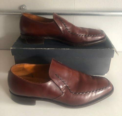 Loake Bros Shoes Slip On Loafers Size 8 Brown Leather Mens Loakes Leather Soles