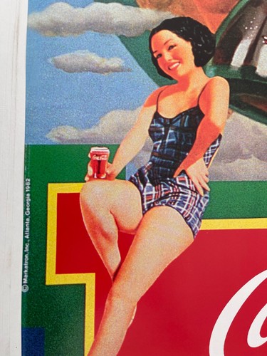 COCA COLA, LICENSED 1997 POSTER FEATURING VINTAGE ADVERTISEMENT - Picture 3 of 9