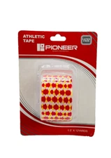 Pioneer Sports Orthotics Athletic Tape 1.5 Inches x 12 Yard Red/Yellow LOT OF 2