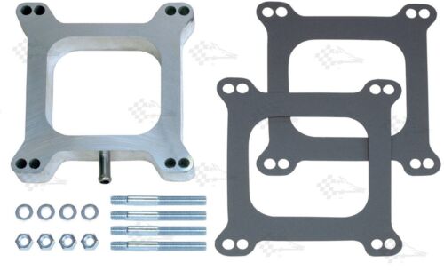 1 Zoll - 1 Zoll Aluminium Vergaser Abstandhalter Kit mit Vakuumanschluss - Holley Edelbrock 4bbl - Bild 1 von 1