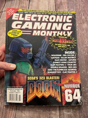 テレビ egm Electronic Gaming Monthly, EGM, Nov 1994, Issue 64 | eBay