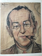 Alex Portner, Glen Miller Original Watercolour, 1940