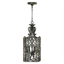 Quorum International 6863-4-54  Classic Bronze Four Light Foyer Chandelier from