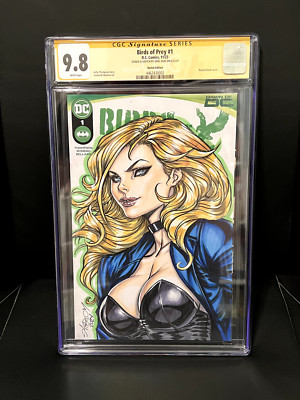 Birds of Prey #1 CGC SS 9.8 Original Art Sketch Ariel Diaz Black Canary