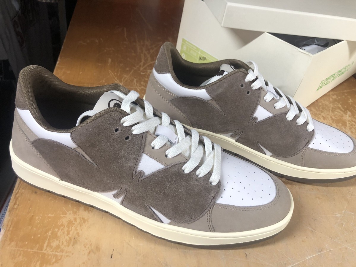 New AMAC Customs Butterfly Wingspan Low Mocha Khaki Ivory Sneakers  