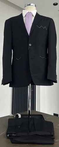 ABITO UOMO NERO TASMANIA CALIBRATO DROP 0 TAGLIE FORTI 57 59 61 63 65 67 69 P/E - Imagen 3 de 14