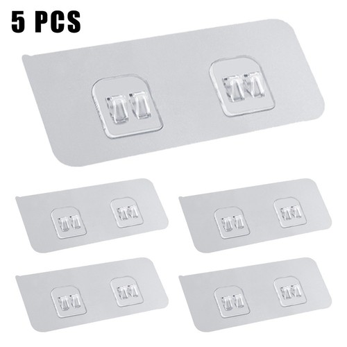 5 pegatinas de estante XWall impermeables transparentes estante adhesivo tornillo gancho casa - Imagen 12 de 12