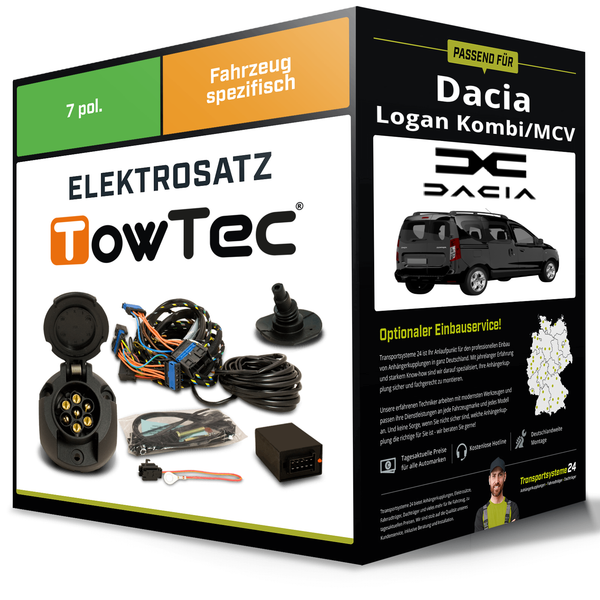 Elektrosatz 7-Pol Spezifisch für Dacia Logan Kombi/Mcv 02.2013-Jetzt NEU-image