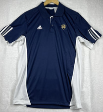 Notre Dame Irish Adidas ClimaCool Sideline Polo Shirt Size M Sample Mesh Blue