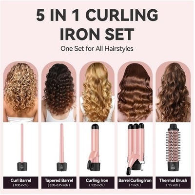 MAXT 5-in-1 Curling Wand Set - Professional Stylist's Choice*