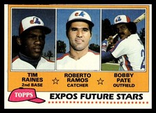 1981 Topps #479 Expos Future Stars (Tim Raines / Roberto Ramos / Bobby Pate)