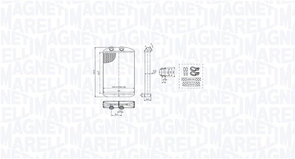 Für MAGNETI MARELLI 350218519000 Heat Exchanger, interior heating 350218519000