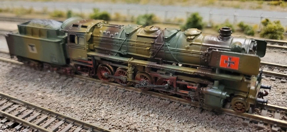 Wehrmacht CUSTOM CAMOUFLAGE PAINT & DECALS ROCO DB N-SCALE 2-10-0 WWII - Image 3 of 4