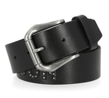 Harley Davidson Rivet Leather Letters Logo Leather Belt Black EMU008 Mens Sz 36