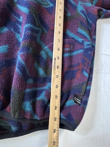 Vintage MERKLEY HEADGEAR Blue Aztec Print Fleece Sherpa Sweater Pullover Sz XL image 5