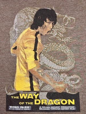 Vintage Bruce Lee Way of The Dragon XL Aces & Eights USA Made Movie Promo TShirt