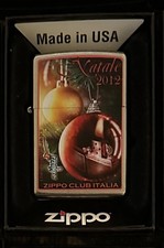 New Zippo by Mazzi “ZIPPO CLUB ITALIA 2012 NATALE” on Chrome Finish ,VERY RARE