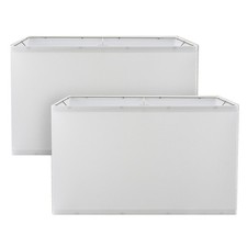 38752-2, Rectangle Collapsible Spider Lamp Shade, White, 11 17" Top x 11 17" ...