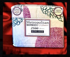  METROPOLITAN BAMBOO Home Hypoallergenic 2500 Thread ct KING SIZE Bed Sheet Set