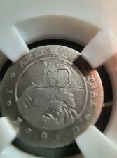 1849 Costa Rica JB 1 Reale Silver Coin 2 Year Type