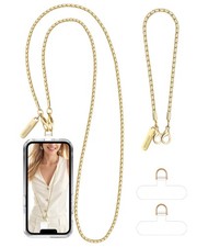 Metal Cell Phone Chain Set Detachable iPhone Chain Strap Fits All Phones Cros...