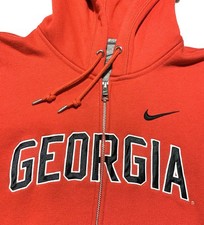Georgia Bulldogs Jacket Youth Large Nike Hoodie Sweatshirt Red UGA Full Zip