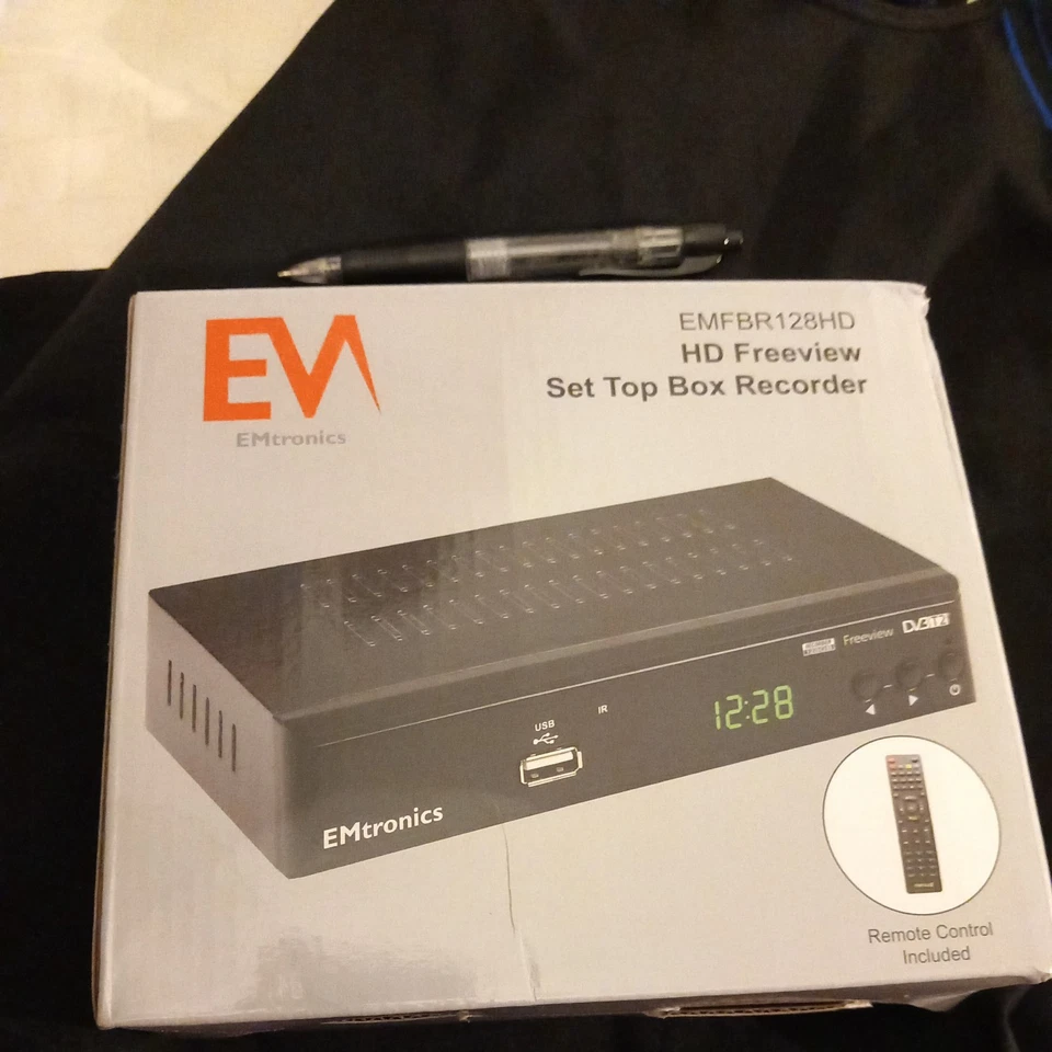 EMtronics Freeview Recordable Set-Top Digibox Full HD Channels, HDMI scart usb