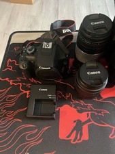Canon EOS Rebel T5 DSLR Camera w/ EF-S 18-55mm  75-300mm Lens  Battery