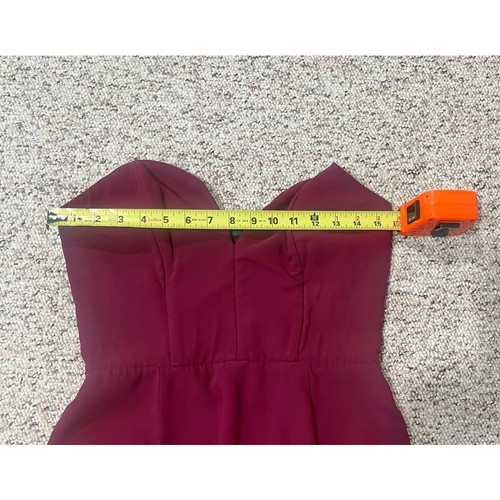 Amanda Uprichard x REVOLVE Cherri Strapless Gown Front Slit Aubergine Size M - Picture 10 of 11