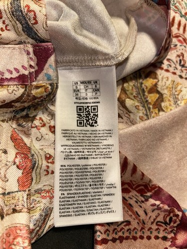 Guess Women’s Kali Paisley Long Sleeve Linen Sz-S Button Up Shirt NWOT - Picture 17 of 21