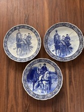 3 Große Delft Blau Wandteller 40 Cm Royal Sphinx Maastricht & Boch Delfts Blau
