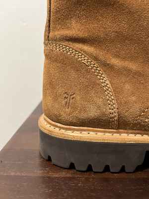 Frye Russell Mens Side Zip Lace Up Tan Leather Suede Boots Size-8.5 FR41606 NWOB Frye Russell Mens Side Zip Lace Up Tan Leather Suede Boots  main image 3