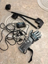 Nintendo NES Power Glove with Sensor Bars OEM Authentic & Power pad Untested