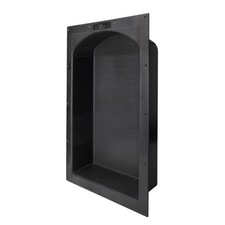 16 28" BLACK ARCH TOP ABS PLASTIC BATHROOM SHOWER NICHE SINGLE