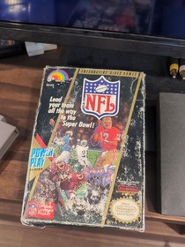 NFL Football (Nintendo NES, 1988) Cartridge With Box! Tested Working