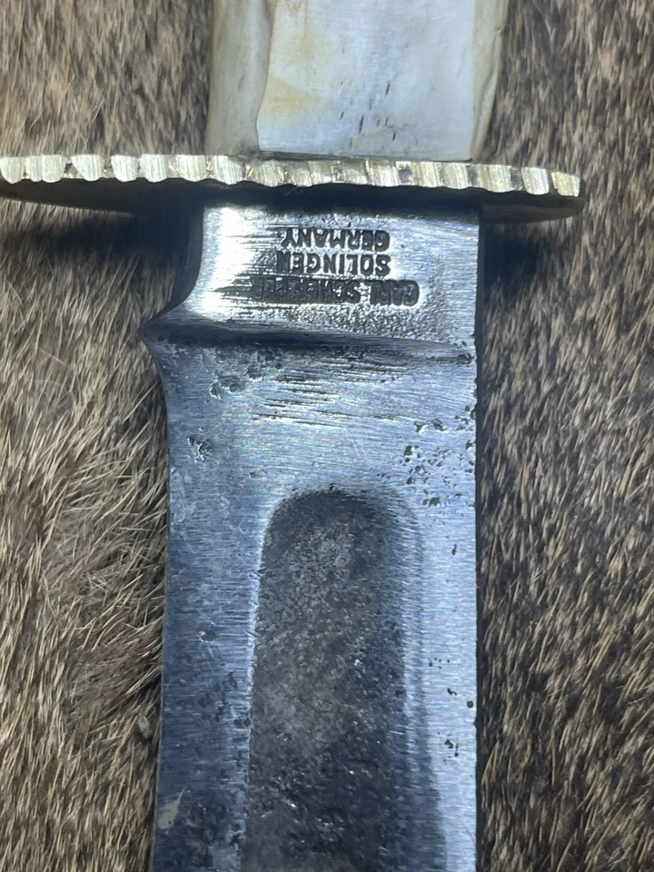 Cuchillo de caza de ciervo vintage años 50’s-60’s Carl Schlieper ojo alemán Foto 2 de 4
