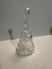 Vintage Cut Glass Bell With Clapper - Textured Diamond Shaped Design~ 5"