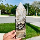 5.1LB Natural Sphalerite Crystal Cave Obelisk Quartz Crystal Energy Column — photo 4