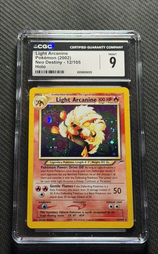 Light Arcanine (Unlimited) graded CGC 9 for sale on eBay
